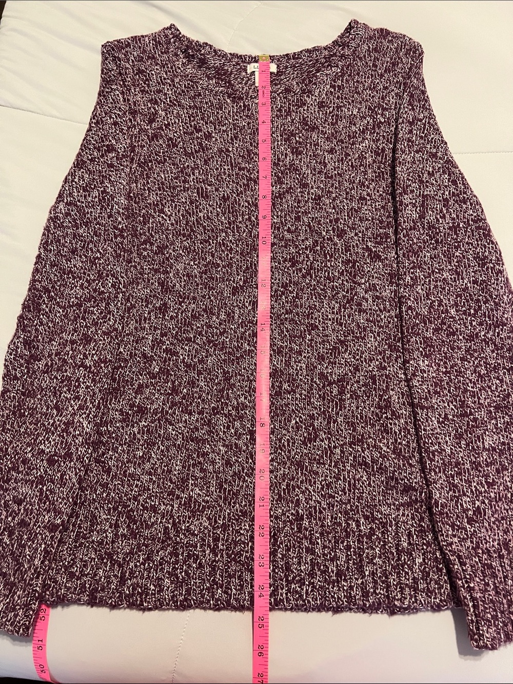 L.L. Bean Marled Plum Crewneck Sweater